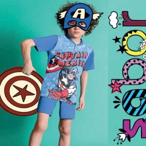 Pigiama Corto Capitan America Bimbo 3-10a