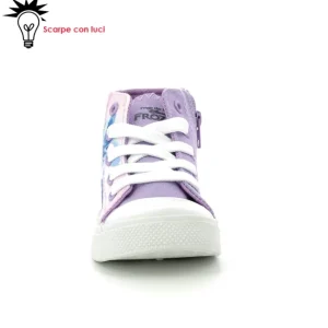 Scarpa Tela Alta Con Luci Frozen Bimba 25-33