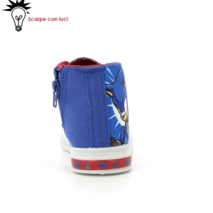 Scarpa Tela Alta Con Luci Sonic Bimbo 25-33