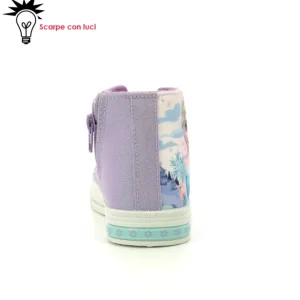 Scarpa Tela Alta Con Luci Frozen Bimba 25-33