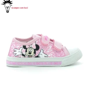 Scarpa Tela Bassa Con Luci Minnie Bimba 25-33