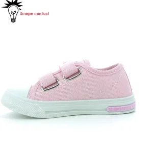 Scarpa Tela Bassa Con Luci Minnie Bimba 25-33
