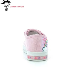 Scarpa Tela Bassa Con Luci Unicorno Bimba 25-33
