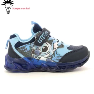 Sneakers Velcro Con Luci Stitch Bambino 25-30