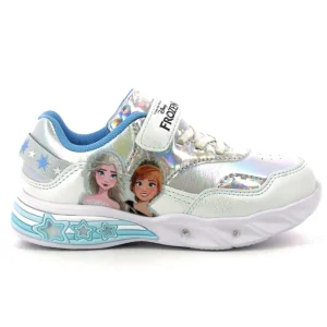 Sneakers Velcro Con Luci Frozen Bambina 25-33