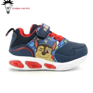 Sneakers Velcro Con Luci Paw Patrol Bambino 21-25