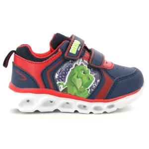 Sneakers Velcro Con Luci Dinosauro Bambino 21-25