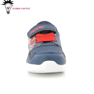 Sneakers Velcro Con Luci Spiderman Bambino 21-25