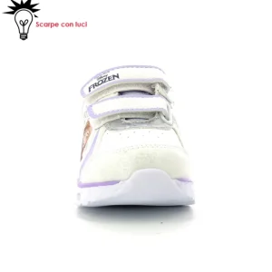 Sneakers Velcro Con Luci Unicorno Bambina 21-25