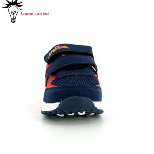 Sneakers Velcro Con Luci Spiderman Bambino 25-33