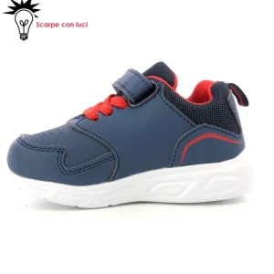 Sneakers Velcro Con Luci Spiderman Bambino 21-25