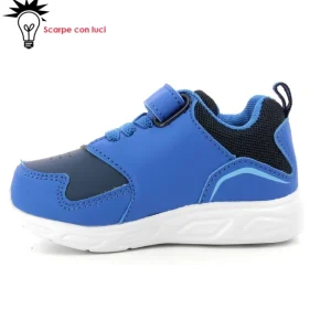 Sneakers Velcro Con Luci Mickey Bambino 21-25
