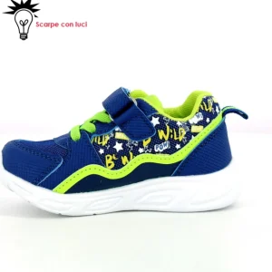 Sneakers Velcro Con Luci Dinosauro Bambino 21-25