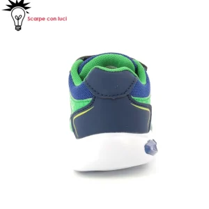 Sneakers Velcro Con Luci Dinosauro Bimbo 20-25