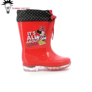 Stivaletti Pioggia Minnie Con Luci Bambina 24-32